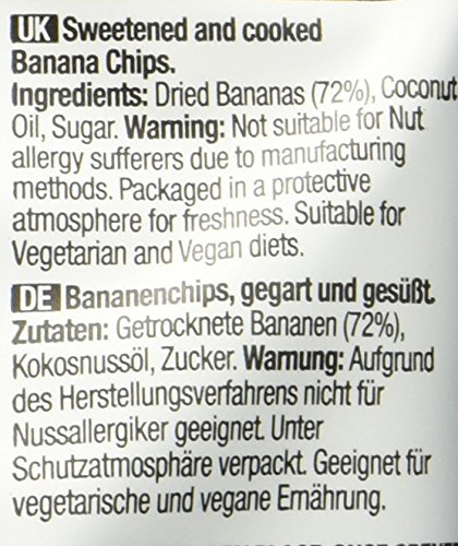 Marca Amazon - Happy Belly Chips de plátano, 7 x 100gr
