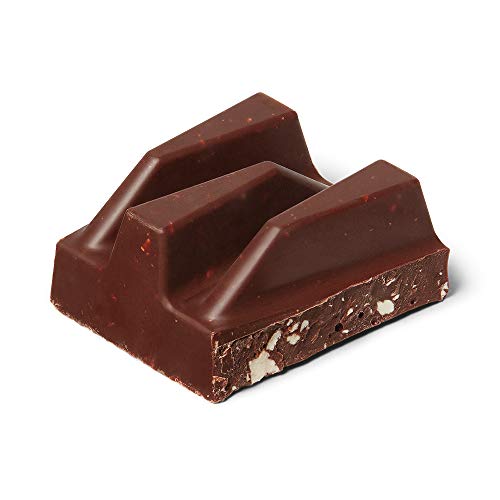 Marca Amazon - Happy Belly Chocolate negro suizo con turrón 100g x 15