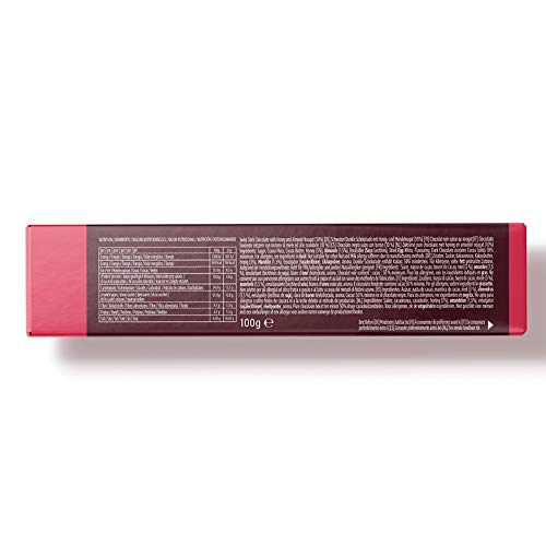 Marca Amazon - Happy Belly Chocolate negro suizo con turrón 100g x 15