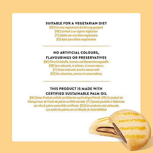 Marca Amazon - Happy Belly - Galletas suizas con relleno de crema de avellanas y cacao, Pack de 4 (4 x 175g)