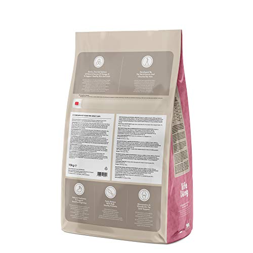 Marca Amazon - Lifelong Complete- Alimento seco completo para gatos adultos con salmón y arroz, 1 x 10 kg