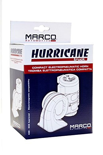 MARCO 11231012 HT1-Hurricane Bocina Electro-neumática Compacta Monotonal, Mono-Tonal con compresor Integrado, Set de 18