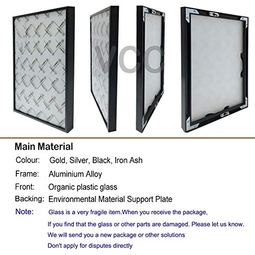 Marco De Fotos Marco De Póster De Metal Marcos De Fotos De Aluminio Clásicos para Colgar En La Pared A3 A4 30x30 Certificado Marco Commemoration Day (Color : Golden Frame, Size : A3 29.7X42cm)