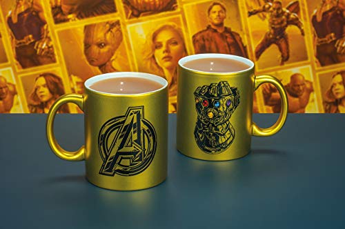 Marvel Avengers infinity Guerra infinity Gauntlet taza, cerámica, otros, 10 x 11 x 11 cm)