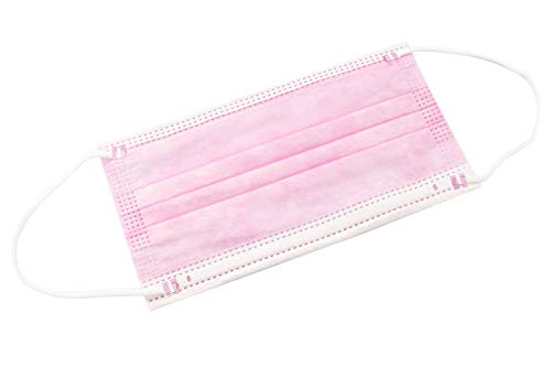 Mascarillas Higiénicas Desechables de Un Sólo Uso, 3 capas 50 unidades (Rosa)