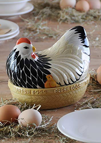 Mason Cash Madre Chip Resistente gallina Nido Huevos Almacenamiento, Multicolor,