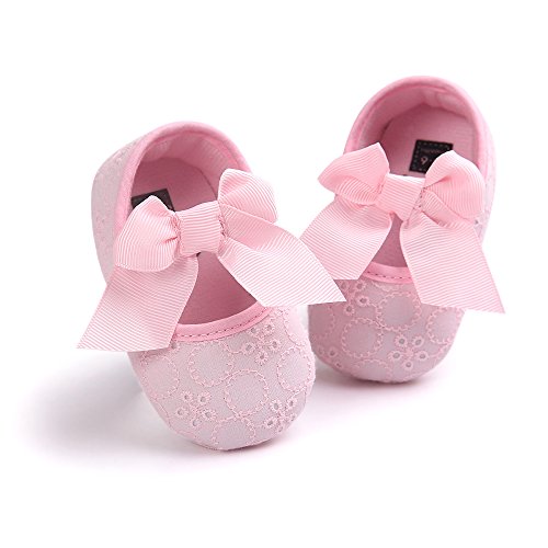 Matt Keely Bebé Chicas Bowknot Bautismo Zapatos Prewalker Rosa 6-12 Meses