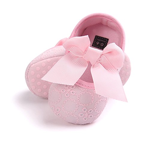 Matt Keely Bebé Chicas Bowknot Bautismo Zapatos Prewalker Rosa 6-12 Meses