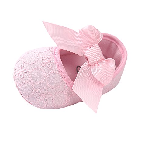 Matt Keely Bebé Chicas Bowknot Bautismo Zapatos Prewalker Rosa 6-12 Meses