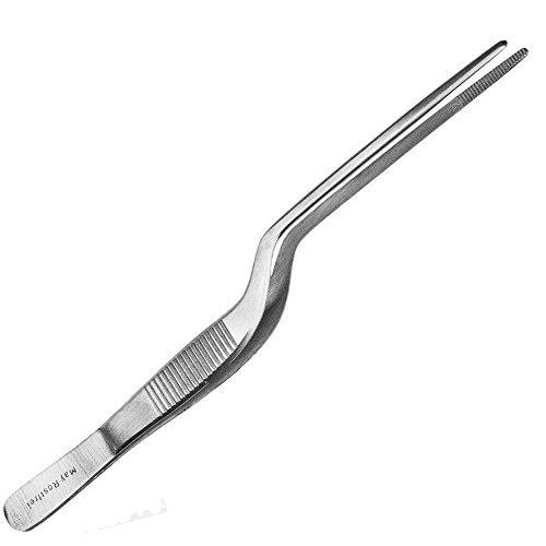 May – Juego de 2 pinzas de cocina – Pinzas reversibles – Pinzas gourmet – Pinzas de bayoneta – Acero Inoxidable – Longitud: 16 cm