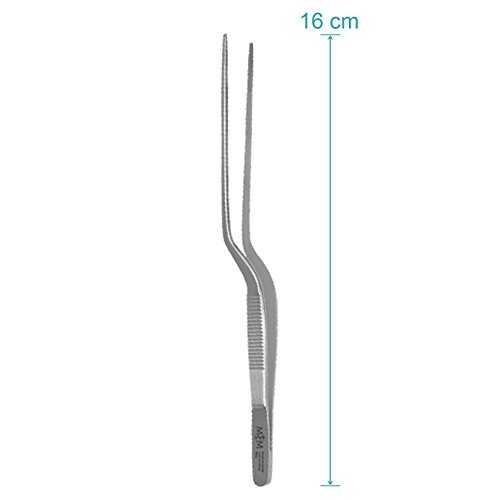 May – Juego de 2 pinzas de cocina – Pinzas reversibles – Pinzas gourmet – Pinzas de bayoneta – Acero Inoxidable – Longitud: 16 cm