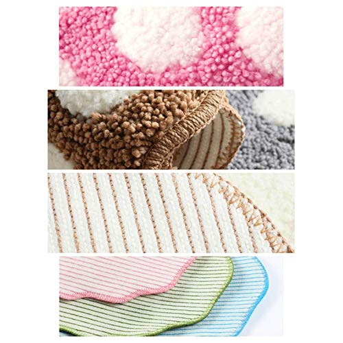 MAZS Huella Colorida Flocado Alfombra de baño Shaggy Alfombrillas de baño Absorbente Aseo Antideslizante Puerta Almohadilla para el pie Alfombra de Ducha de Felpa Suave Alfombra