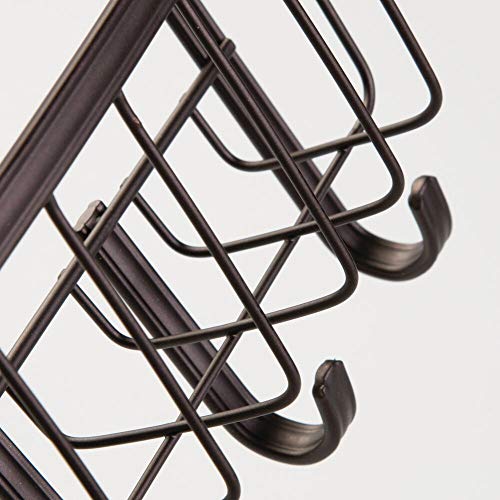 mDesign Organizador de llaves – Portallaves de pared con bandeja para correspondencia y pizzara para escribir – Organizador de cartas para recibidor, cocina, etc. – bronce