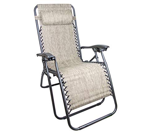 Mediawavestore 485323 Silla Tumbona Grigio EVERTOP GRAVITà Zero reclinable