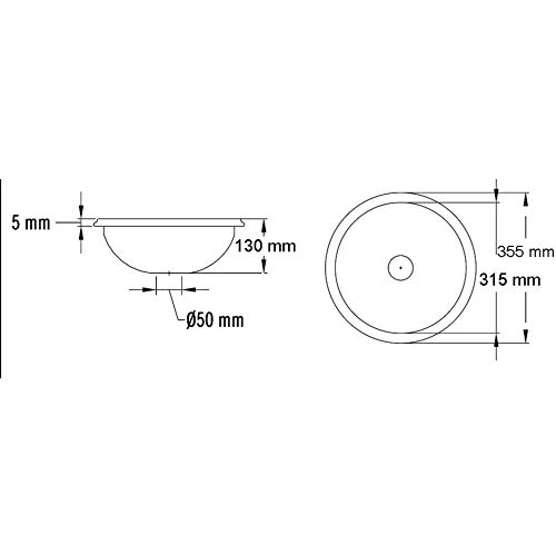 Mediclinics - Lavamanos Semiesferico Inox 3 (SN0031CS)
