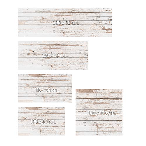 MEGADECOR Cabecero Cama PVC Decorativo Económico Textura Madera Vieja Varias Medidas (200cm x 60cm)