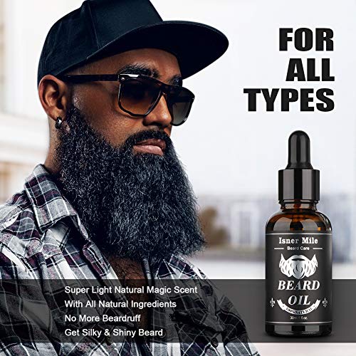 Mejor Elección 2 Paquetes Ricino Aceite de Barba para Hombres Cuidado de Barba, Ideal para El Crecimiento de La Barba, Suavizar, Hidratar, Fortalecer - Ingredientes Naturales Puros (Olor A Luz)