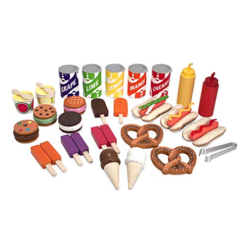 Melissa & Doug-19350 Snacks & Sweets Food Cart, Multicolor (19350) , Modelos/colores Surtidos, 1 Unidad
