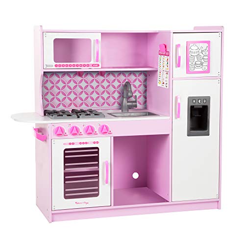 Melissa & Doug- Cupcake Chef's Kitchen - Pink, Color Rosa, Blanco (14002)