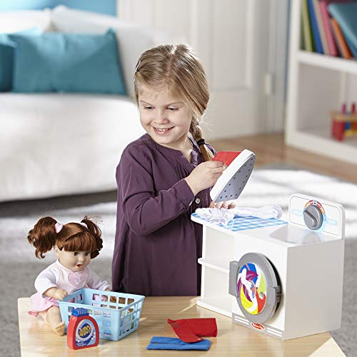 Melissa & Doug- Wooden Wash, Dry & Iron Play Set (19352)