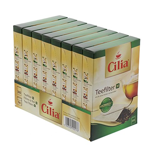 Melitta Cilia Filtros de té para Infusionar, 100 Unidades, Tamaño M, Papel Aromagic, Marrón Natural