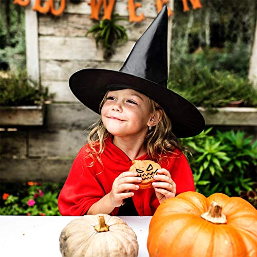 MELLIEX 10pcs Sombreros de Bruja de Halloween Accesorio de Disfraz de Sombrero de Fiesta de Bruja Negra para Mujeres Hombres Niños