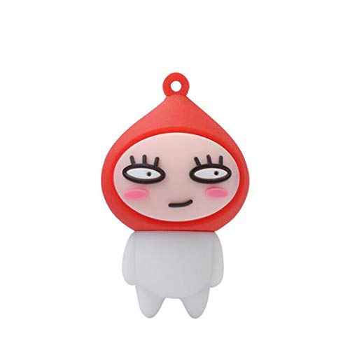 Memorias USB Flash Drive Pen Unidad Pulgar USB2.0 Creativo Dibujos Animados Encantador Linda Mascota Disco U 8 A 64 GB Alta Velocidad Portátil Impermeable Regalo Coche (16GB,Melocotón Rojo)