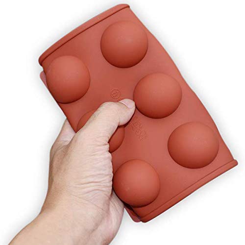Mengger Molde de silicona semiesfera 2Pcs Forma redondos letras bizcocho magdalenas Herramienta para Hornear postres de Chocolate pasteles gelatinas