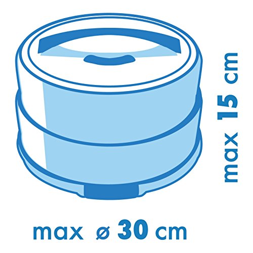 Metaltex 23.51.80 Portatartas con Tapa Expandible a 2 Alturas 8 y 15cm, 36 cm