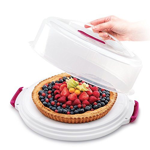 Metaltex 23.51.80 Portatartas con Tapa Expandible a 2 Alturas 8 y 15cm, 36 cm