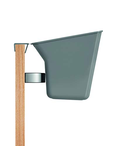 Metaltex Cesta recogedora para residuos de Cocina (35 x 16 x 13 cm), Color Gris, 35x16x13 cm