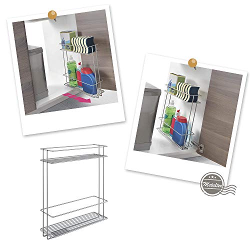 Metaltex In&out XL-Organizador Deslizante de Limpieza, Gris metálico, 11x38x34 cm