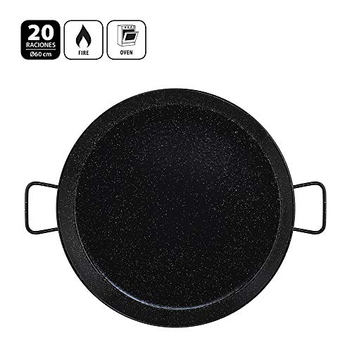 Metaltex - Paellera Acero Esmaltado 25 Raciones 65 cm