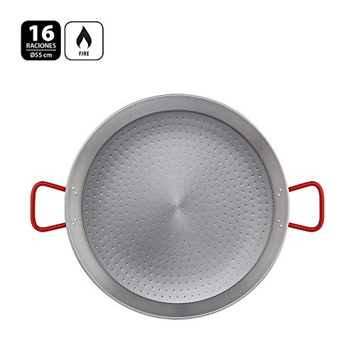 Metaltex - Paellera Acero Pulido 16 Raciones 55 cm