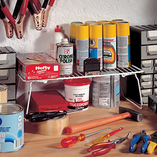 Metaltex TOTEM -Estante organizador apilable, 47x21x14 cm, blanco