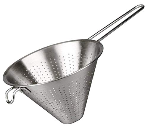 MGE - Colador Chino de Cocina - Diámetro 20 cm - Acero Inoxidable - Plata