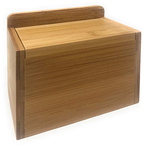 MGE - Salero con Tapa - Azucarero - Recipiente para Aliños o Especias - Bambú - 14 x 9 x 9,5 cm