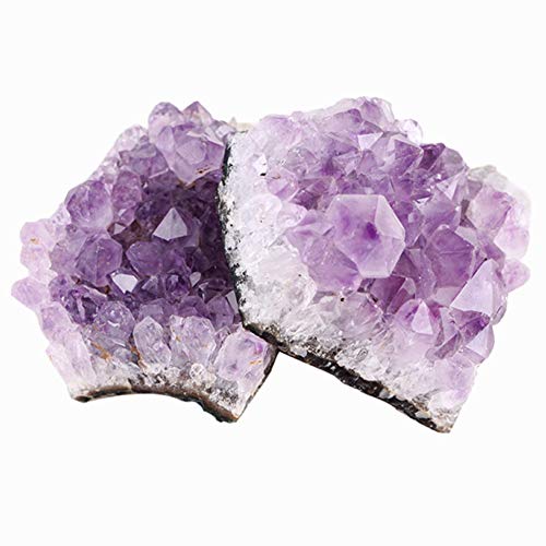 mi ji Suministros Amatista Natural de Cuarzo cristalino romántico Cluster Piedra Arte de DIY Irregular de Piedra púrpura Adornos Creativo Sin editar Decoración del hogar