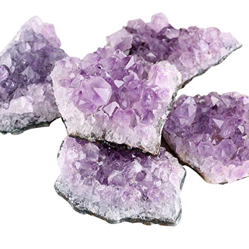 mi ji Suministros Amatista Natural de Cuarzo cristalino romántico Cluster Piedra Arte de DIY Irregular de Piedra púrpura Adornos Creativo Sin editar Decoración del hogar