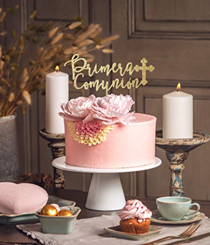 Mi Primera Comunion Topper - Decoración para tarta de primera comunión para comunión, decoración católica religiosa