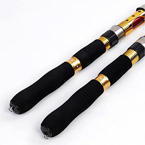 MIAO cañas de pescar, Mini Ultra duro carbono portátil de corto con mar Rod Set, 1.8m