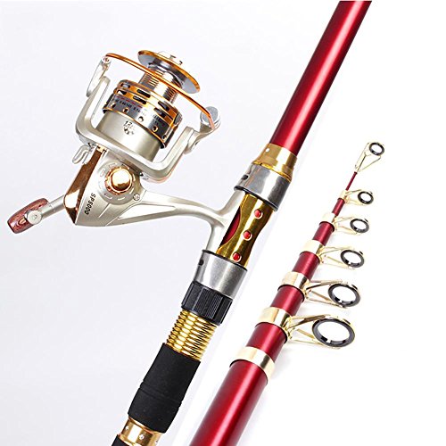 MIAO cañas de pescar, Mini Ultra duro carbono portátil de corto con mar Rod Set, 1.8m