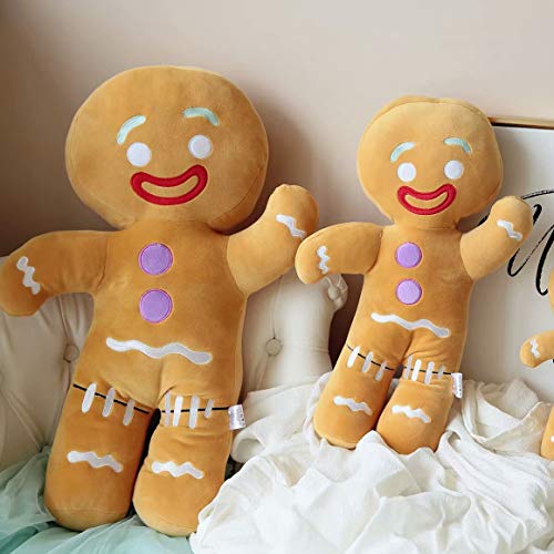 MIAOOWA Official Store Peluche Navidad Jengibre Juguete Bebé Appease Muñeca Gigante Tiro Cojín Cojín Creativo Holiday Casa Decoración Juguetes para Niños Galletas 50cm Hombre Galleta