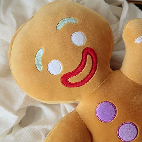 MIAOOWA Official Store Peluche Navidad Jengibre Juguete Bebé Appease Muñeca Gigante Tiro Cojín Cojín Creativo Holiday Casa Decoración Juguetes para Niños Galletas 50cm Hombre Galleta