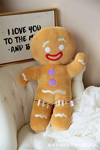 MIAOOWA Official Store Peluche Navidad Jengibre Juguete Bebé Appease Muñeca Gigante Tiro Cojín Cojín Creativo Holiday Casa Decoración Juguetes para Niños Galletas 50cm Hombre Galleta