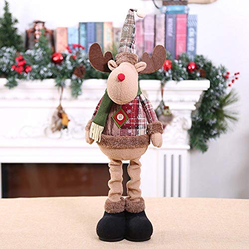 MICHAELA BLAKE 60cm de Santa Claus muñeco de Nieve Navidad muñecas para Party Supplies decoración del hogar retráctil Fiesta de cumpleaños de Juguete Que se coloca Regalo Festival de Niños