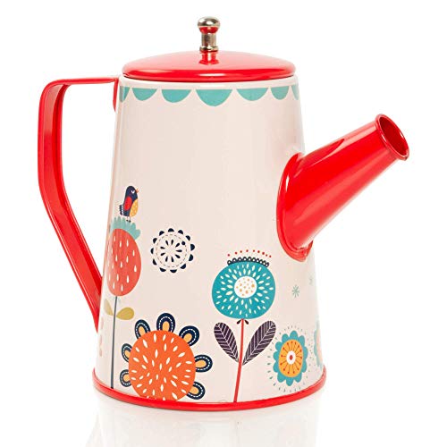 Milly & Ted Juego de té Carry Case - Juego de té de Metal niños - Juego de imaginación Juguete de Cocina