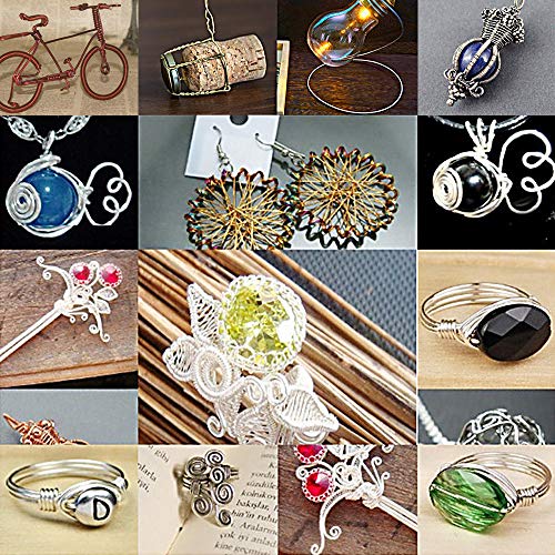 Miltie Alambre de Aluminio 2mm, Alambre Manualidades Flexible, Alambre Bisuteria, Fácil de Formar, para Manualidades Metal Flexible para Creación de Arte y Joyería (5Rollos, 5m Cada Rollo)