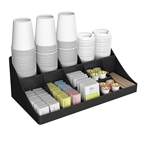 Mind Reader ' Pioneer' Oficina Cocina / Comedor Organizador: 11 Compartimiento para bebidas condimento Holder