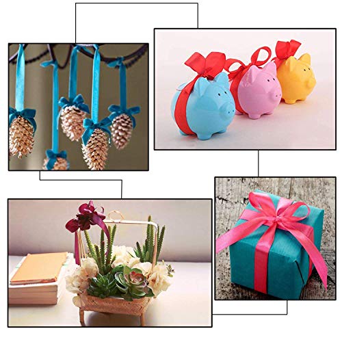 MINGZE 91m*2.5cm Cinta de raso satén de color sólido, manualidades Envoltura de paquetes de regalo, Confección de clips y accesorios para el cabello, Decoración de bodas (Rojo 235#)